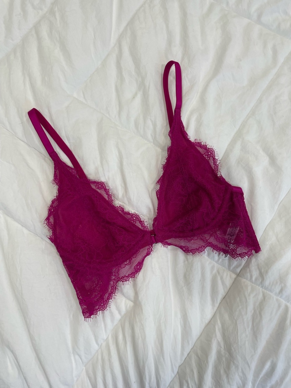Intimately by Free People Lace Bralette in Magenta